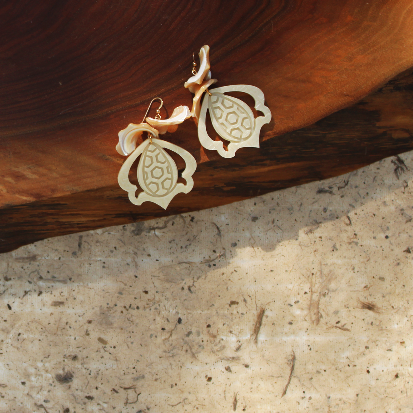 Tortoise Seashell Earrings